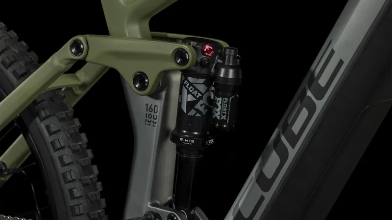 Cube Stereo Hybrid 160 HPC TM 750 Electric Mountain Bike in Grey and Olive Green - Ex-Hire-5